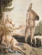 TIEPOLO, Giovanni Domenico Pulcinelle on Vacation oil painting artist